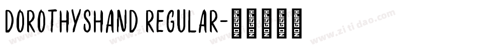 DorothysHand Regular字体转换